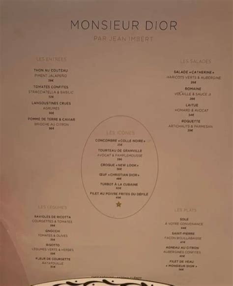 dior cafe paris price|dior restaurant paris menu.